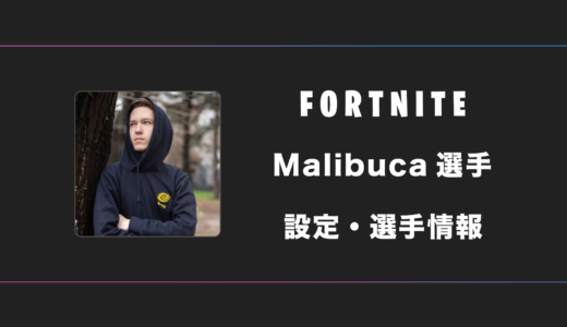 【FORTNITE】Malibuca(マリブカ)選手の感度・設定