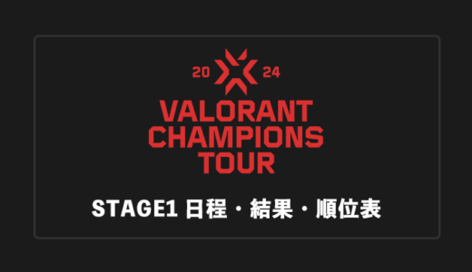 【VALORANT】VCT 2024 Stage 1 大会日程・試合結果・順位表